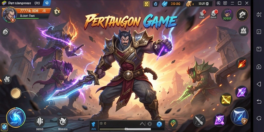 Screenshot menunjukkan karakter bertarung dalam aksi dinamis.
