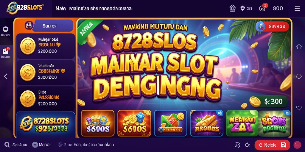 Tampilan gameplay menarik dari 8728SLOTS saat pemain berputar untuk menang.