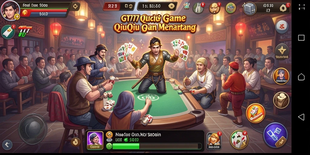 Tampilan gameplay QiuQiu yang menarik dan seru.