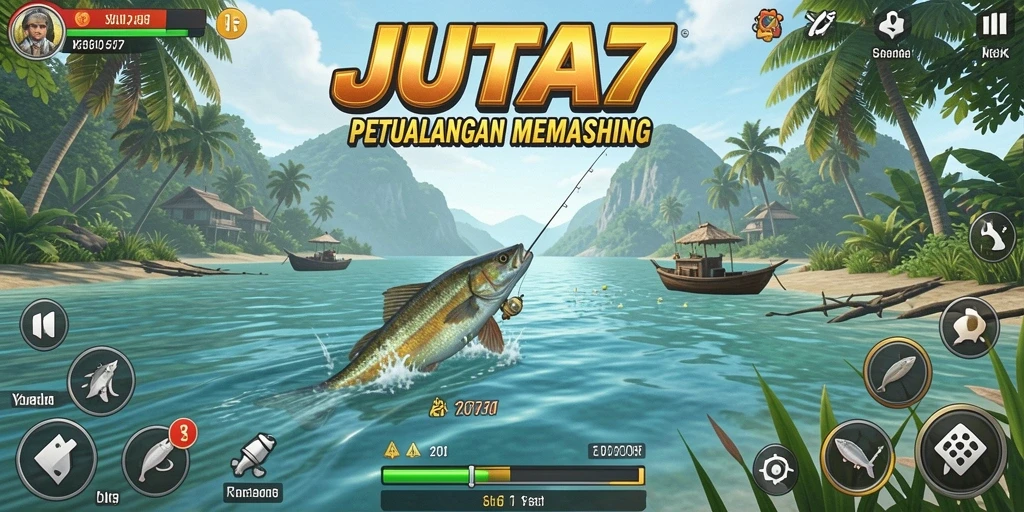 Tangkapan ikan seru dalam JUTA7 dengan grafis menawan.