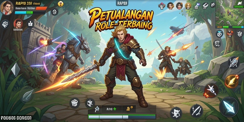 Tampilan menegangkan layar permainan RAP89 dengan aksi yang seru.