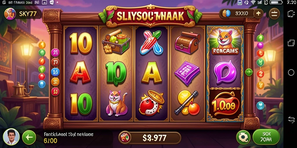 Tampak antarmuka menarik dan gameplay seru dari SKY77.