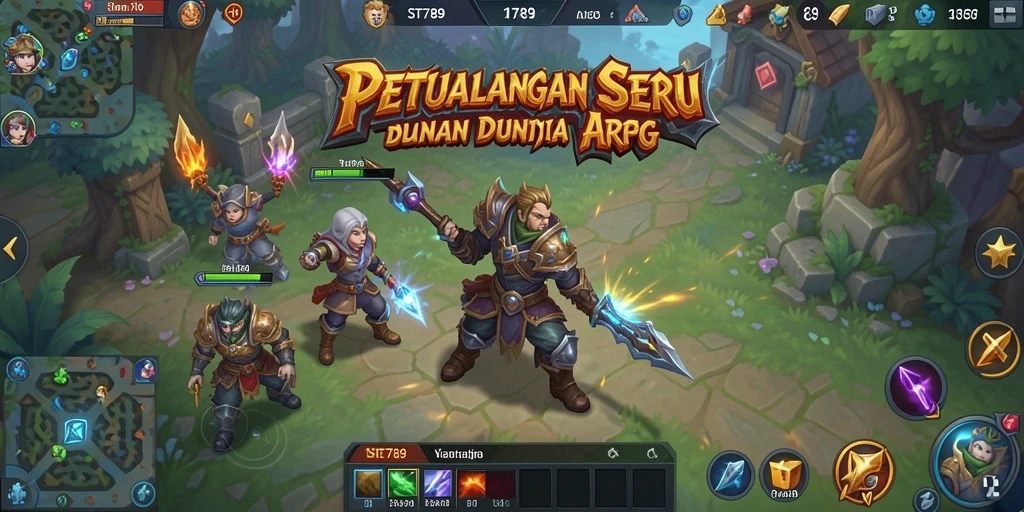 Gameplay dinamis dan seru dalam petualangan ARPG.